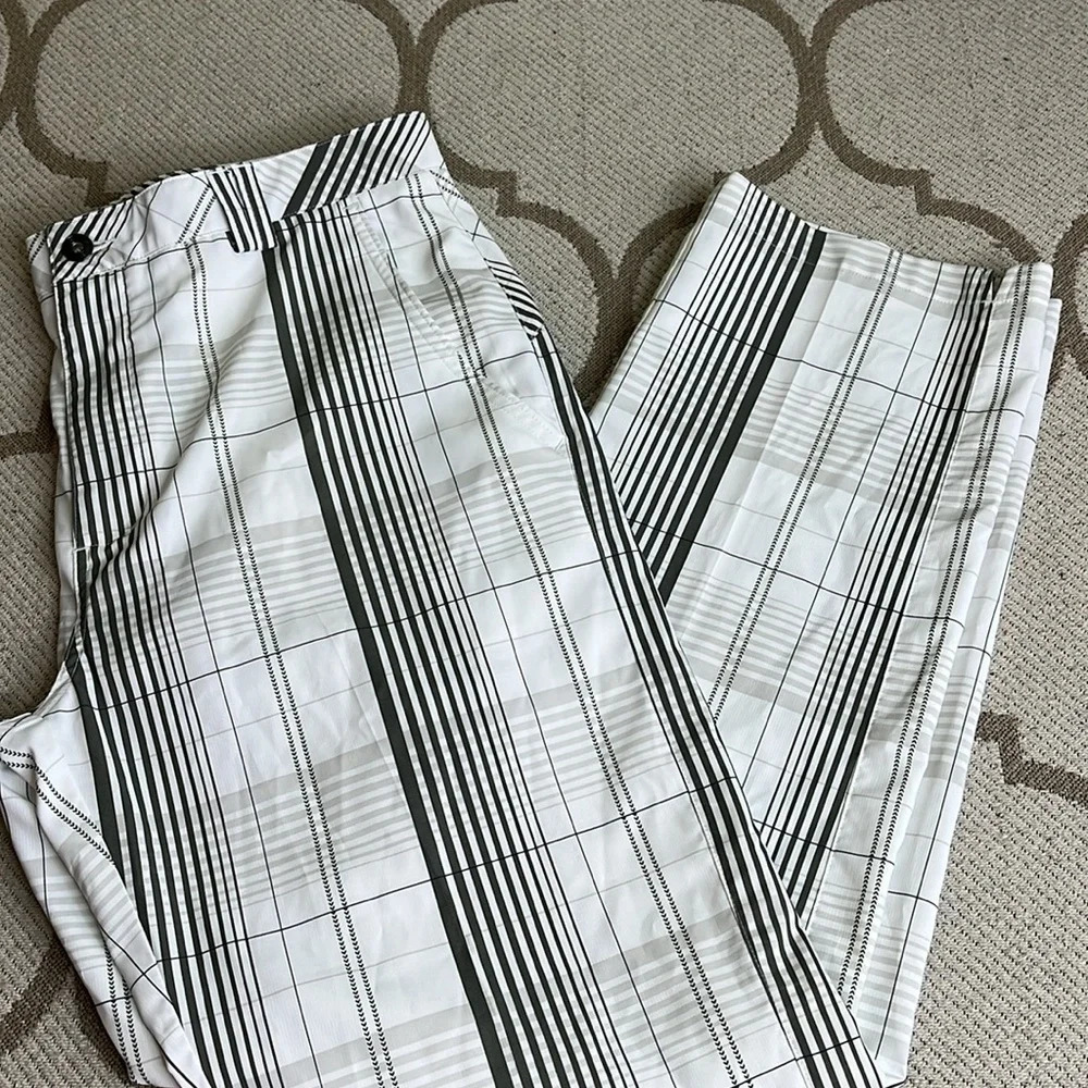 OGIO performance plaid straight leg waist gripping pants,34x30